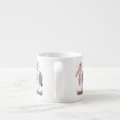 Funny marabou Storch Cartoon Espressotasse (Rückseite)