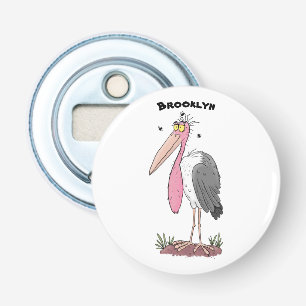 Funny marabou Storch Cartoon Flaschenöffner