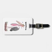 Funny marabou Storch Cartoon Gepäckanhänger (Vorderseite horizontal)