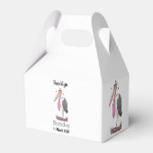 Funny marabou Storch Cartoon Geschenkschachtel (Rückseite)