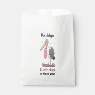 Funny marabou Storch Cartoon Geschenktütchen
