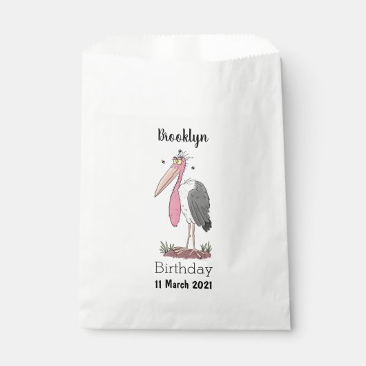 Funny marabou Storch Cartoon Geschenktütchen (Vorderseite)