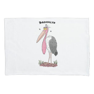 Funny marabou Storch Cartoon Kissenbezug