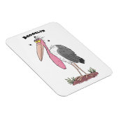 Funny marabou Storch Cartoon Magnet (Rechte Seite)