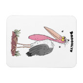 Funny marabou Storch Cartoon Magnet (Horizontal)