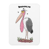 Funny marabou Storch Cartoon Magnet (Vertikal)