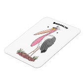 Funny marabou Storch Cartoon Magnet (Linke Seite)