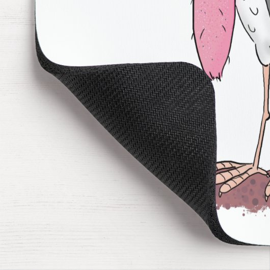 Funny marabou Storch Cartoon Mousepad (Ecke)