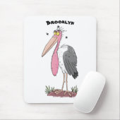 Funny marabou Storch Cartoon Mousepad (Mit Mouse)