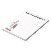 Funny marabou Storch Cartoon Notizblock (Rotiert)