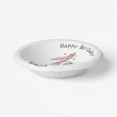 Funny marabou Storch Cartoon Pappteller (Gewinkelt)