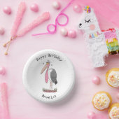 Funny marabou Storch Cartoon Pappteller (Party)