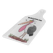 Funny marabou Storch Cartoon Schneidebrett (Ecke)