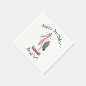 Funny marabou Storch Cartoon Serviette (Ecke)