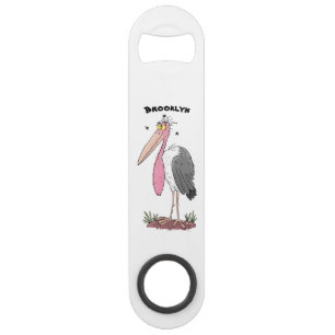 Funny marabou Storch Cartoon Speed Flaschenöffner