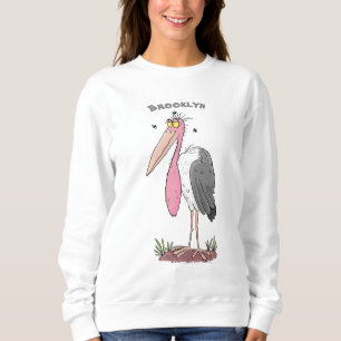 Funny marabou Storch Cartoon Sweatshirt