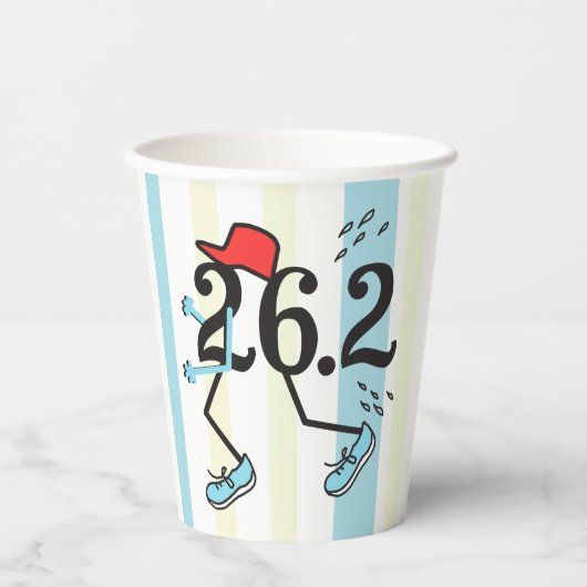 Funny Marathon 26.2 © Runner Paper Cups Pappbecher (Vorderseite)