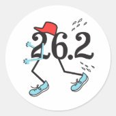 Funny Marathon 26.2 © Runner themed Stickers (Vorderseite)