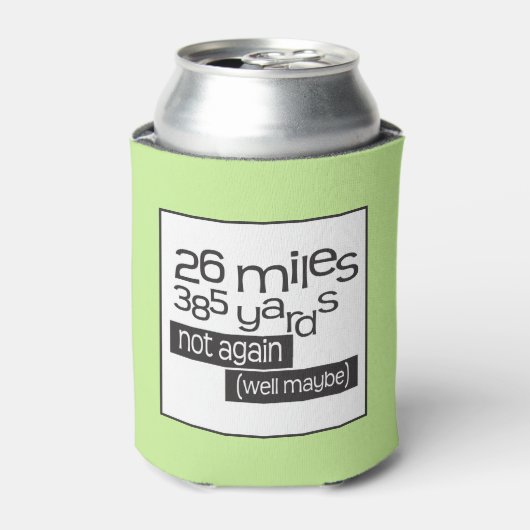 Funny Marathon 26 Meilen 385 Meter Running themed Dosenkühler (Kanne Vorderseite)