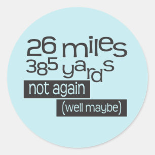 Funny Marathon 26 Meilen 385 Yards © Stickers