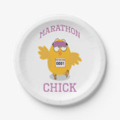 Funny Marathon Chick Pappteller (Vorderseite)
