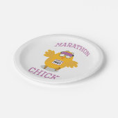 Funny Marathon Chick Pappteller (Schrägansicht)