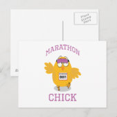 Funny Marathon Chick Postkarte (Vorne/Hinten)