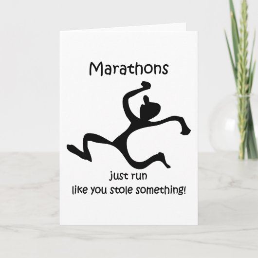 Funny Marathon Karte (Vorderseite)