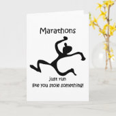 Funny Marathon Karte (Gelbe Blume)