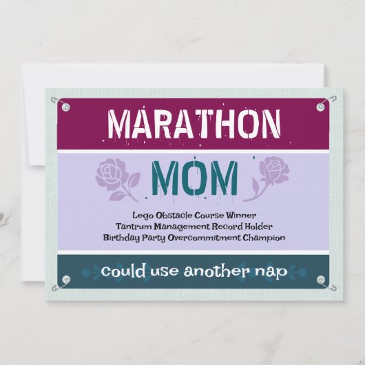 Funny Marathon Mama könnte ein Nickerchen Mutterta Karte (Vorderseite)