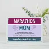 Funny Marathon Mama könnte ein Nickerchen Mutterta Karte (Stehend Vorderseite)
