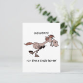 Funny Marathon Postkarte (Stehend Vorderseite)