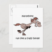 Funny Marathon Postkarte (Vorne/Hinten)