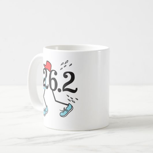 Funny Marathon Runner 26.2 - Geschenke für Läufer Kaffeetasse (Vorderseite Links)