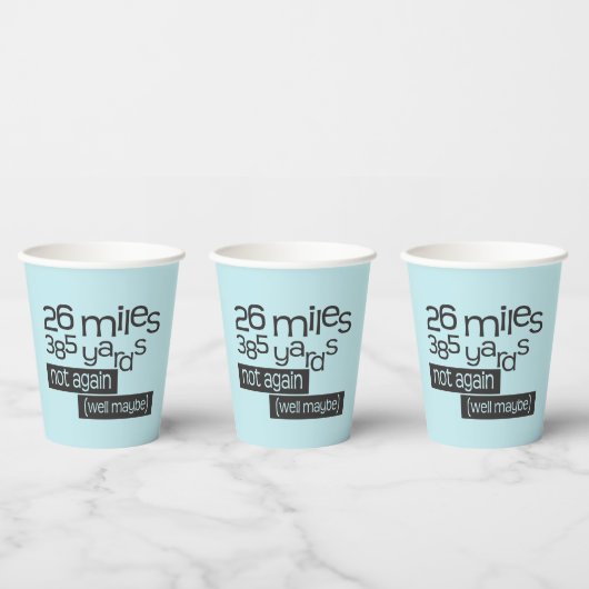 Funny Marathon Runner 26 Meilen 385 Yards Papier C Pappbecher (Multi)