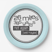 Funny Marathon Runner 26 Meilen 385 Yards Pappteller (Vorderseite)
