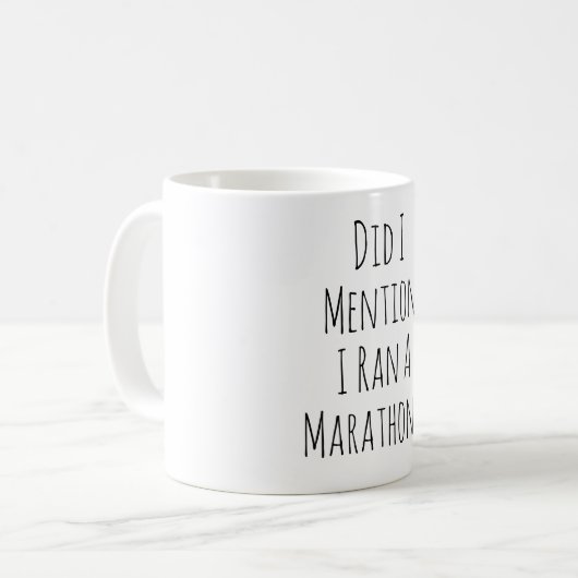 Funny Marathon Runner Marathoner Running Joke Kaffeetasse (Vorderseite Links)