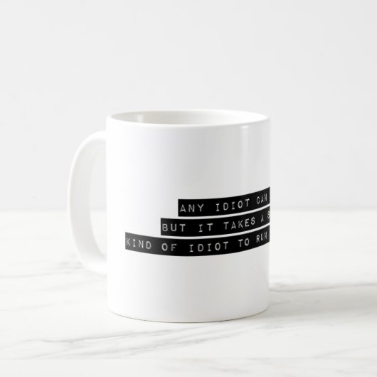 Funny Marathon Runner Quote Geschenk Kaffeetasse (Vorderseite Links)