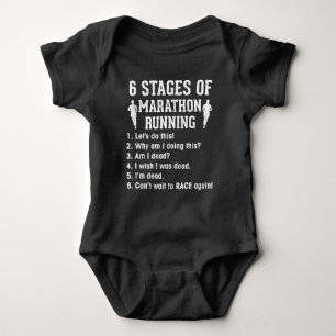 Funny Marathon Runner Zitat Athlete Running Baby Strampler