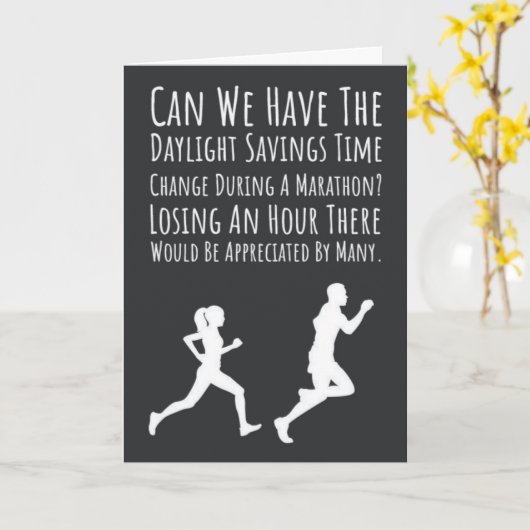 Funny Marathon Running Cards Runner Marathoner Karte (Gelbe Blume)