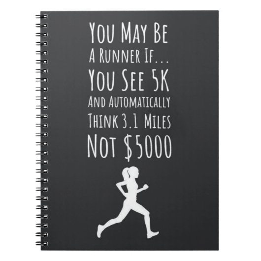Funny Marathon Running Geschenke Quote Sprichwort Notizblock (Vorderseite)
