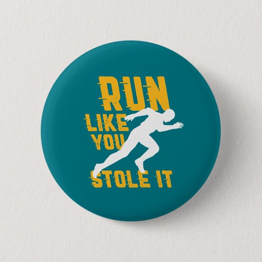 Funny Marathon Running Joggen Workout Übung Button (Vorderseite)