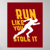 Funny Marathon Running Joggen Workout Übung Poster (Vorne)