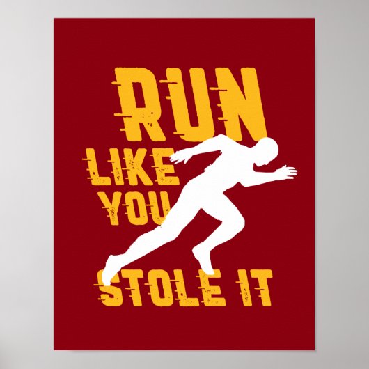 Funny Marathon Running Joggen Workout Übung Poster (Vorne)