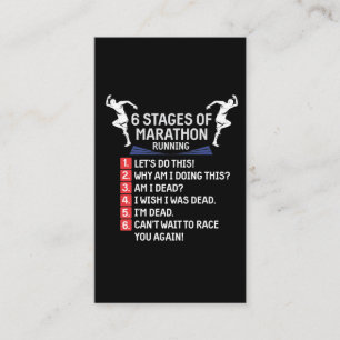 Funny Marathon Running Spaß Runner Marathonläufe Visitenkarte