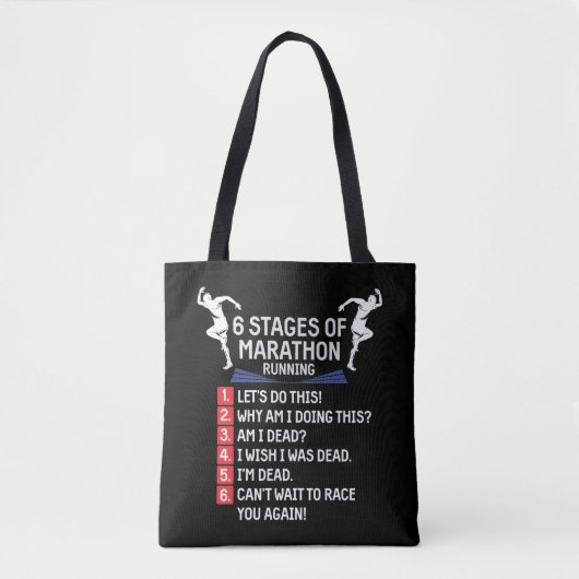 Funny Marathon Running Spaß Runner Marathonläufer Tasche (Vorderseite)
