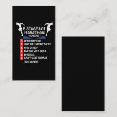 Funny Marathon Running Spaß Runner Marathonläufer Visitenkarte (Vorne/Hinten)