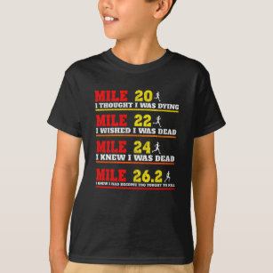 Funny Marathoner Runner Gedanken Laufender Joke T-Shirt