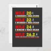 Funny Marathoner Runner Thoughts Running Joke Postkarte (Vorne/Hinten)