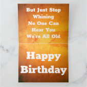 Funny Marble Gold Geburtstagskarte Karte (Innenseite)